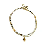 Colar de contas Tigereye Maillard fashion, um toque de elegância. Ideal para qualquer ocasião, acessório versátil que valoriza seu visual. — foto 2