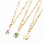 Conjunto de colar, anel e pulseira de tulipas Um toque floral encantador para seu visual. Brilhe com este conjunto elegante e charmoso, perfeito para você. — foto 1