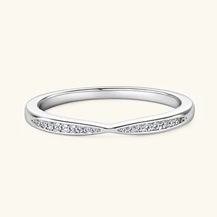 Title 7, Anel de Moissanite Feminino Prata 925