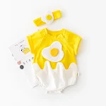 Kreativer Baby-Strampler im Ei-Dreieck-Design, perfekt für Kostüme und Spiel. Bequemer, weicher Stil für tägliche Abenteuer. — foto 4