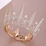 Corona Nupcial Grande de Cristal con Círculo Completo de Diamantes — foto 1