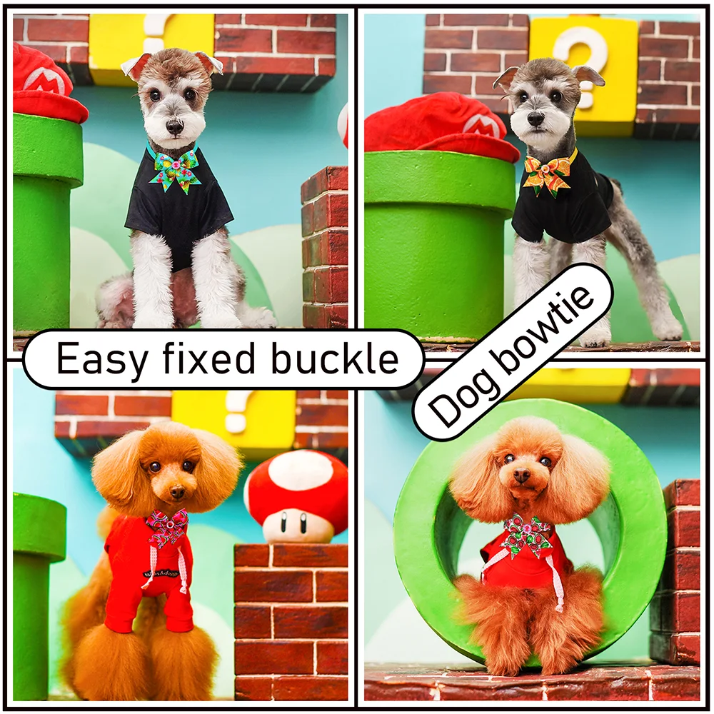 Title 1, 50/100pcs Small Dog Accessories Summer Dog Bowt...