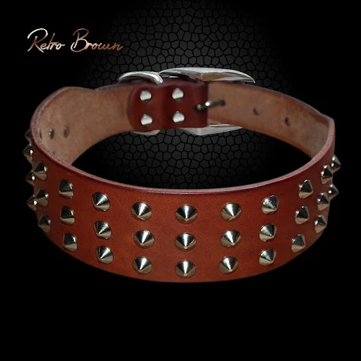 Title 4, Cowhide Collar for Small and Medium Dogs — Dura...