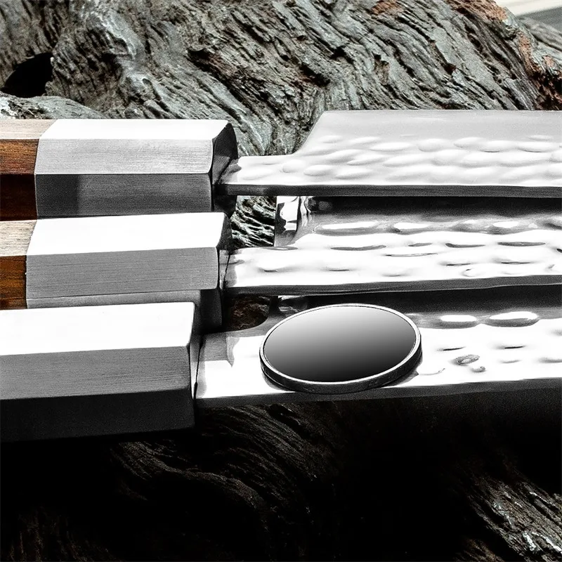 Title 6, Damascus Sanhe Steel Forged Kitchen Knife for h...