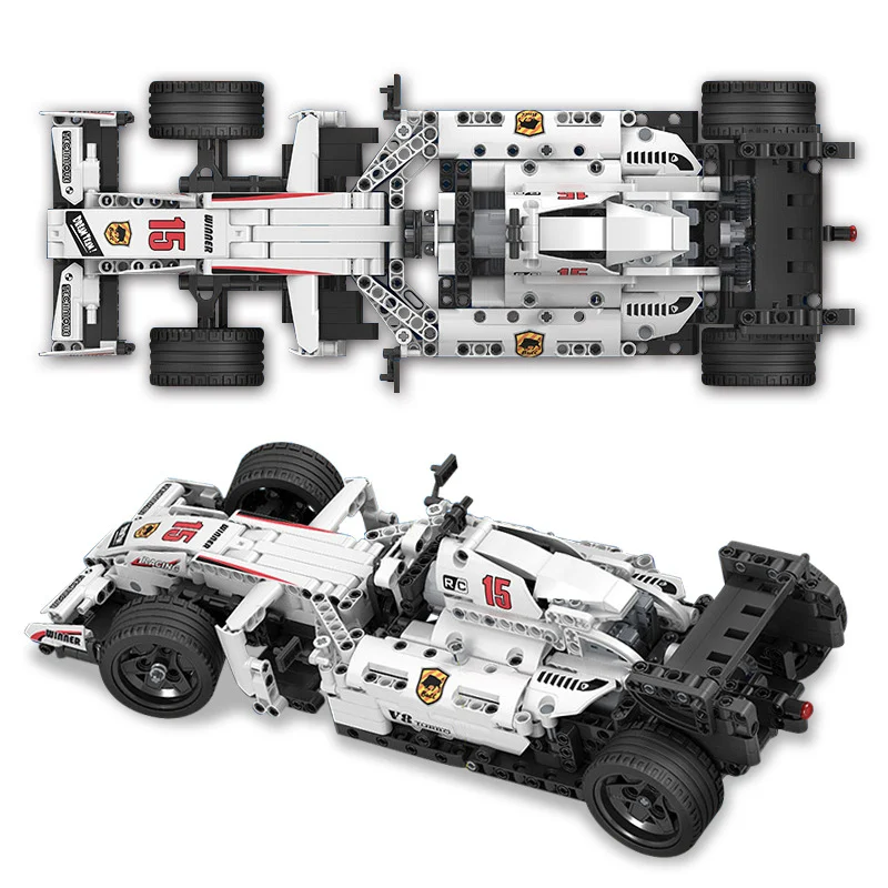 Title 1, Racing building blocks boy educational toy fost...