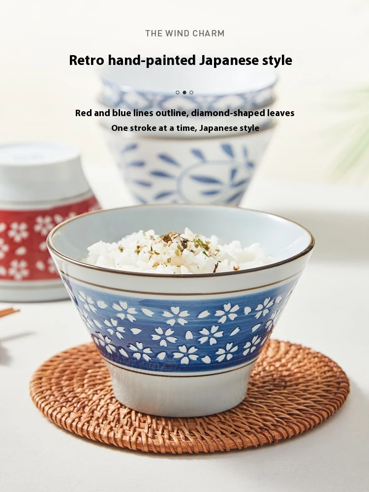 Title 2, 5-inch Household Ceramic Rice Bowl Rain-hat Sha...