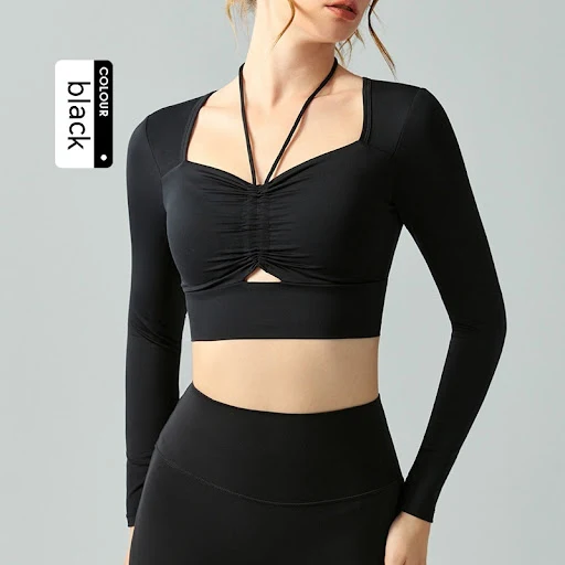 Title 8, Maglia sportiva da donna a maniche lunghe con v...
