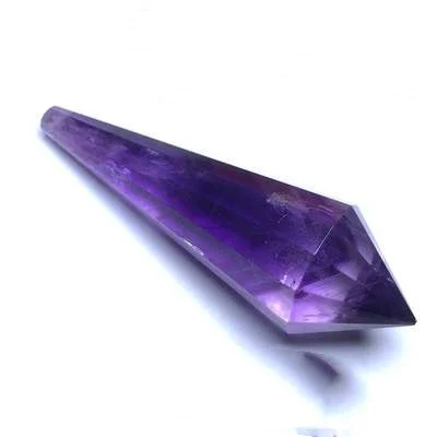 Colar pingente com ponta única de ametista de cristal natural roxo e amarelo. Adicione elegância e equilíbrio ao seu visual diário. — foto 13