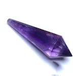 Colar pingente com ponta única de ametista de cristal natural roxo e amarelo. Adicione elegância e equilíbrio ao seu visual diário. — foto 13