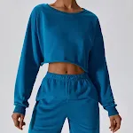 Women's short pullover sweater with long sleeves, keep warm t-shirt style top, perfect for cooler weather, comfortable a — photo 9