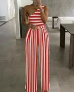 Title 2, Sexy asymmetrische jumpsuit met één schouder, c...