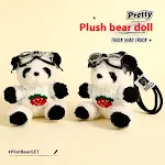 Chaveiro Pingente de Boneca Urso Morango de Pelúcia – Fofo e Charmoso – Ideal para Chaves, Mochilas e Presentes – Um Toque Adorável — foto 1