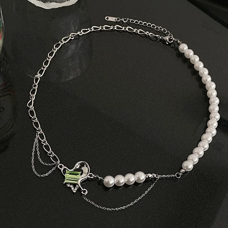 Colar de pérolas multicomponente em forma de coração Lvzuan de nicho. Adicione elegância e sofisticação ao seu visual. Presente perfeito. — foto 3