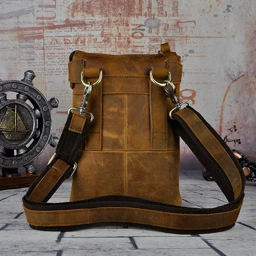 Title 4, Bolsa Masculina de Couro de Vaca para Celular e...