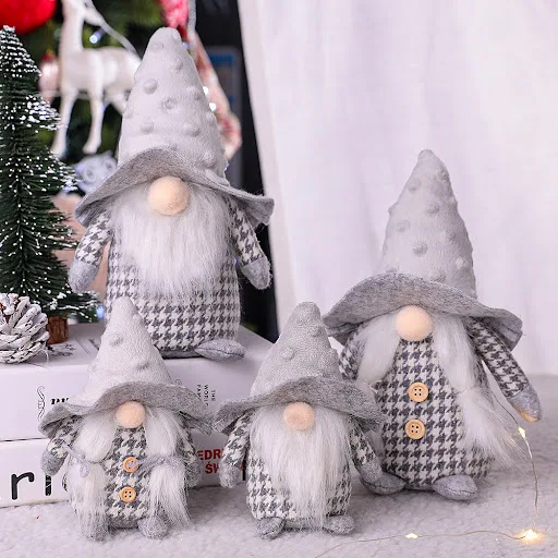 Title 27, Faceless Christmas doll, festive home ornament,...