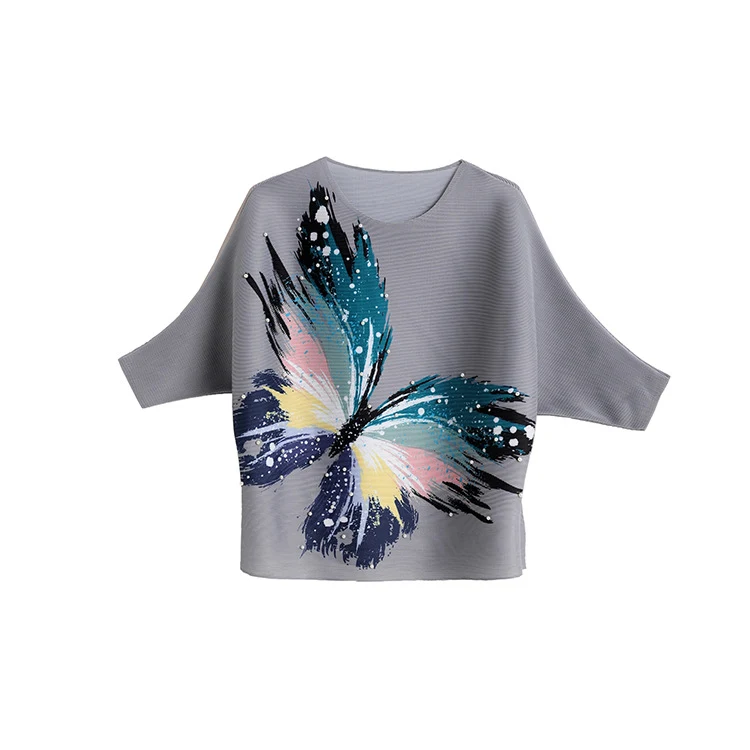 Title 6, Womens Summer Butterfly Print Top Casual Loose...