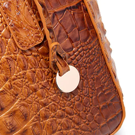 Title 39, Kadın Retro Moda Brahmin Timsah Desenli Taşınab...