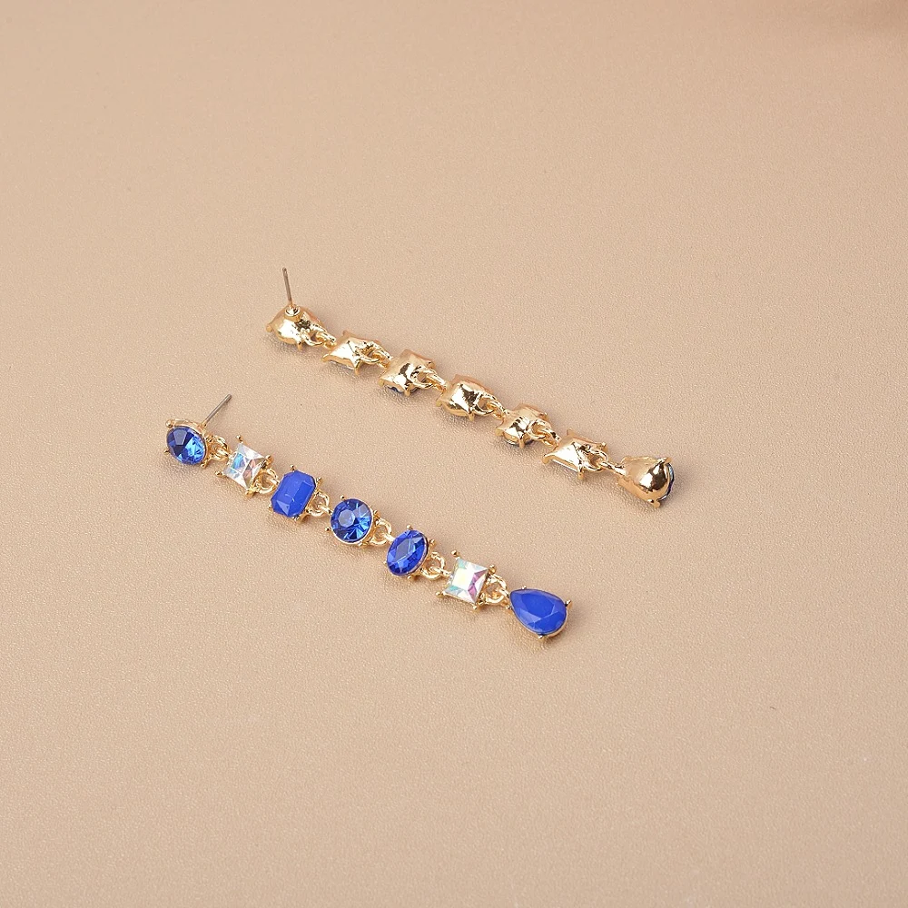 Title 17, Brincos de cristal multicoloridos com tassel lo...