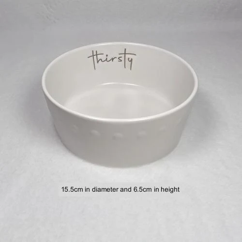 Title 13, Cute Dog Bowl with Medium Anti-tip Neck Guard, ...