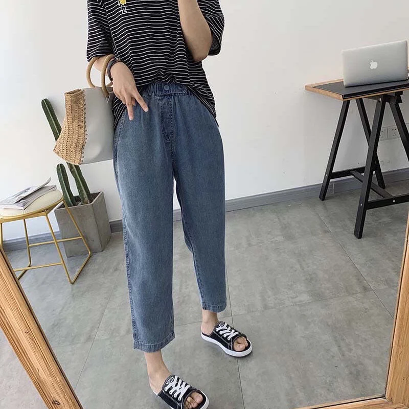 Title 6, Slim Jeans That Loosen the Waist for all-day co...