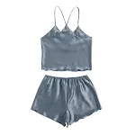 Home Sexy Female Nightgown Two-piece Thin Pajamas, comfortable and stylish, perfect for relaxing at home and feeling gre — photo 1