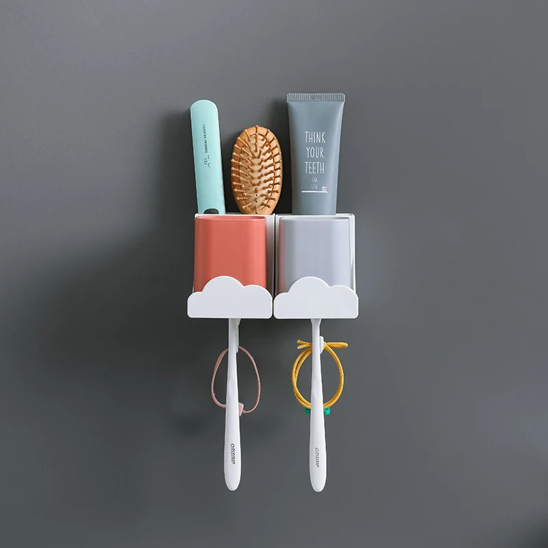 Wall Mounted Non Punch Toothbrush Holder Easy to install and keeps your bathroom tidy No drilling needed Simple and conv — photo 16