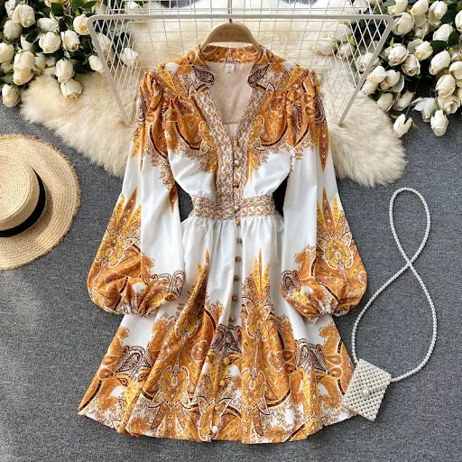 Title 8, New Palace Style Summer Dress Elegant and Comfo...