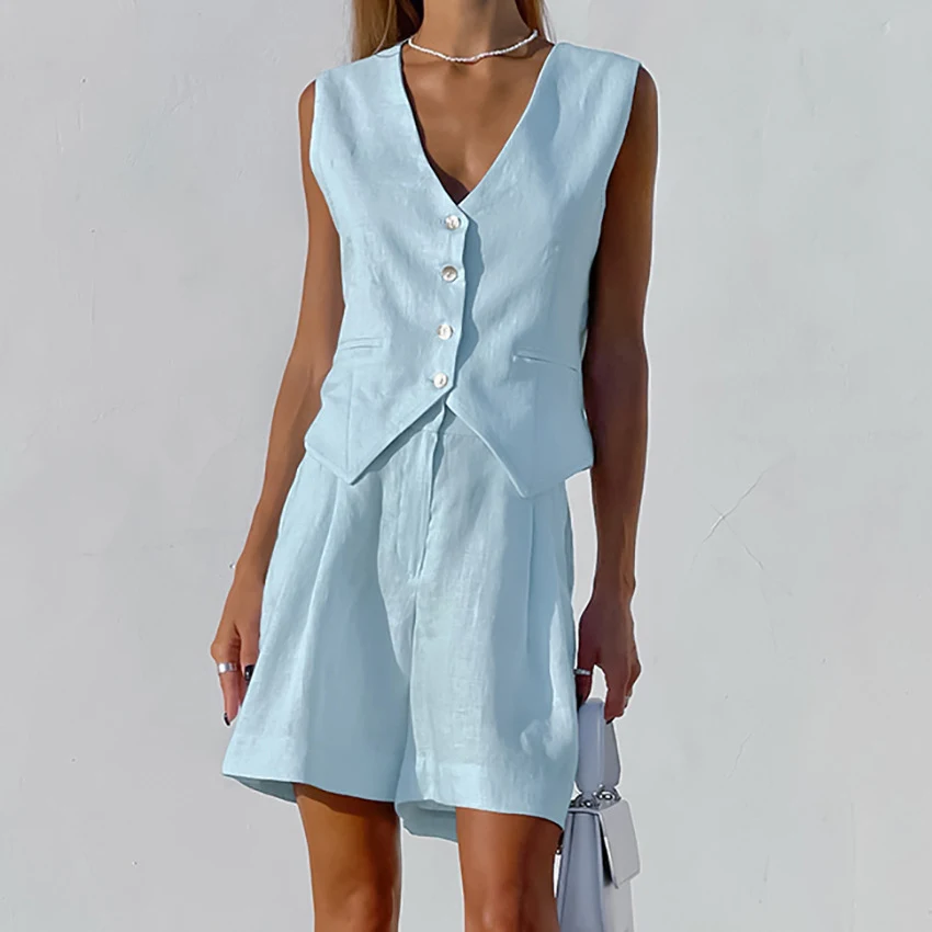 Title 6, Traje de ocio con chaleco para mujer, elegante ...