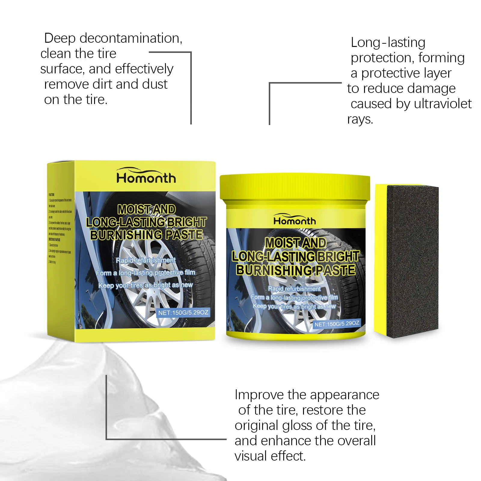 Title 3, Tire Maintenance Coating Paste Protects, restor...