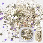 Nail art glitter 12 kleuren Lichtverandering Uienroze Symphony glitter pailletten voor schitterende nagels en creatieve designs. — foto 1