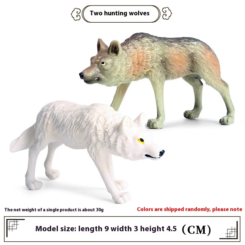 Modelo Cognitivo de Animais Selvagens Lobo Branco Brinquedo Manual Animal da Floresta Simulação Incentiva Aprendizagem Divertida e Educacional — foto 19