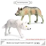 Modelo Cognitivo de Animais Selvagens Lobo Branco Brinquedo Manual Animal da Floresta Simulação Incentiva Aprendizagem Divertida e Educacional — foto 19