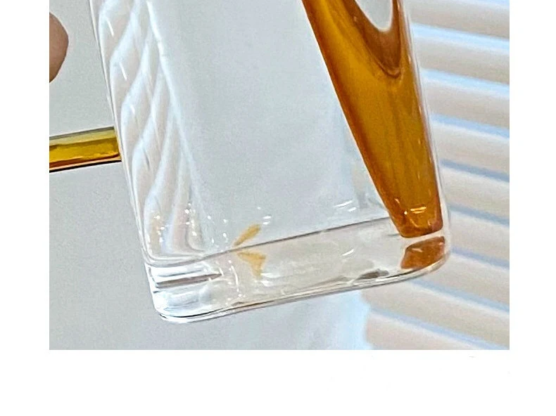 Title 11, Square Glass Female Clear Cup with Office Handl...