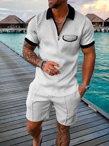 Title 2, Completo uomo estivo, camicia manica corta con ...