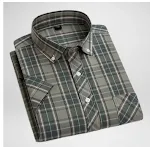 Paul Summer Thin Men's Cotton Plaid Shirt Perfect for Summer Lightweight and Breathable Classic Design and Style — photo 5