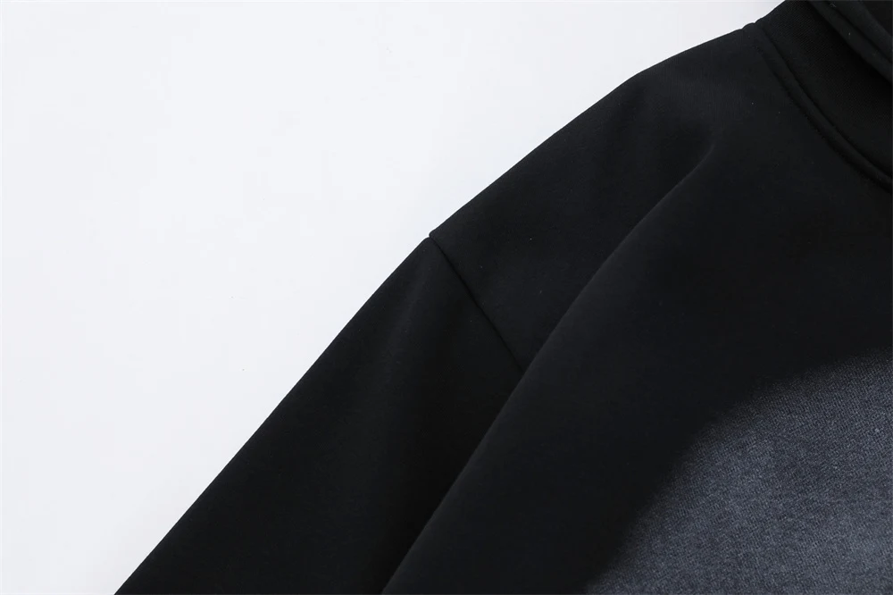 Felpa con cappuccio spessa da uomo, perfetta per l'inverno. Calda e comoda, ideale per un look casual e alla moda in ogni occasione. — foto 13