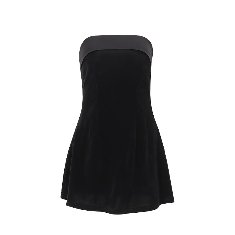 Title 6, Womens Slim Tube-top Dress Fashion Zipper A-li...