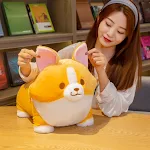 Boneca de pelúcia em forma de corgi de pernas curtas, macia e fofa. Ideal para abraçar, brincar e um presente perfeito para crianças. — foto 4
