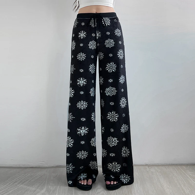 Title 2, Snowflake ženske ležerne pantalone jesen i zima...