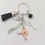 Mini Chaveiro com Borla e Diamante Negro. Sofisticação e praticidade em um só acessório. Ideal para chaves, bolsa ou mochila. Essencial para o seu dia a dia. — foto 1