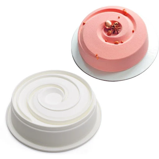 Title 3, Round Ripple Cake Silicone Mould Sawarin Cake M...