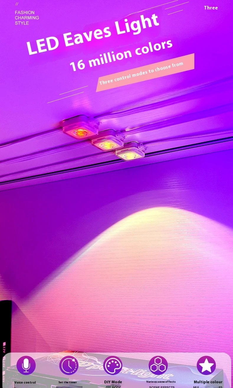 Title 2, Outdoor Eaves Light Intelligent Graffiti Contro...