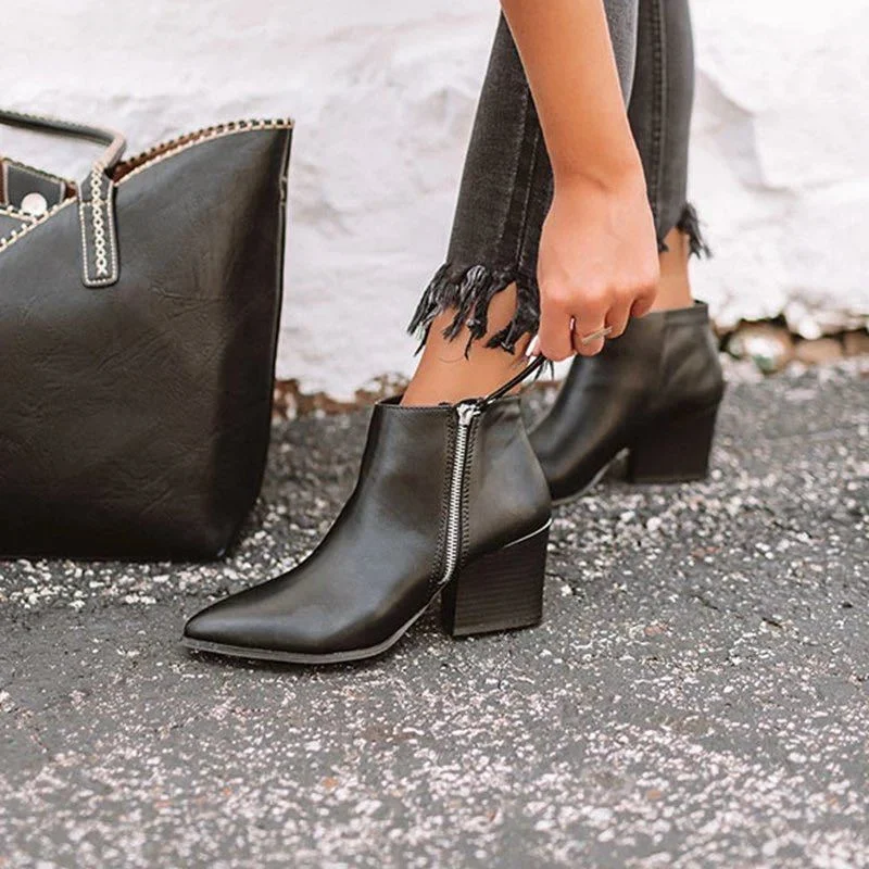 Title 6, Womens high heel thick heel Martin boots, offe...