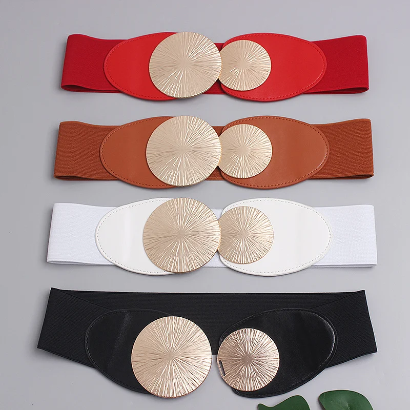 Women's Belt Wide Summer Elastic Girdle Decoration Red Elastic Belt Skirt Skirt Dress New All-match — photo 7