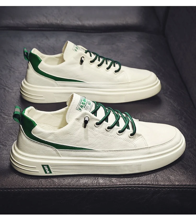 Title 12, Mens Spring And Autumn Leather Casual Sneakers...