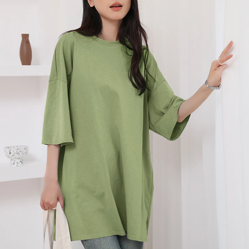 Zomer T-shirt van puur katoen met zijsplitten, casual voor heren, ademend en comfortabel, ideaal voor warme dagen. — foto 6