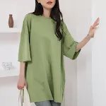 Zomer T-shirt van puur katoen met zijsplitten, casual voor heren, ademend en comfortabel, ideaal voor warme dagen. — foto 6
