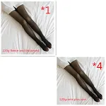 Plus size fake translucent fleece lined leggings for women, fall and winter warm fleece pantyhose. Fleece lined tights. — photo 25