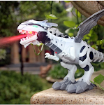 Dinossauro Robô com Controle Remoto Descubra a emoção de um T-Rex realista. Caminha, ruge e brinque com este brinquedo interativo para crianças. — foto 4