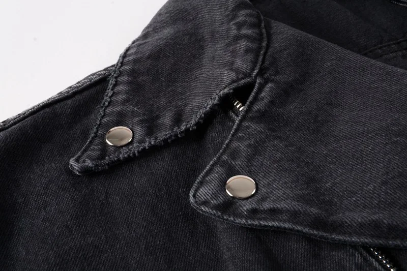Thickened Punk Slim Denim Jacket for Men. Fitted denim coat, tough and stylish. Perfect for edgy and individual looks. T — photo 5